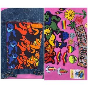 Grateful Dead sew on back patch lot DIY crafting hippie pride Dancing Bears